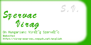 szervac virag business card